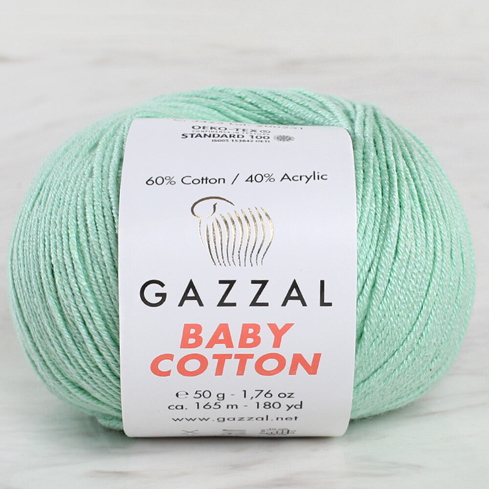 Gazzal Baby Cotton Su Yeşili Bebek Yünü - 3425